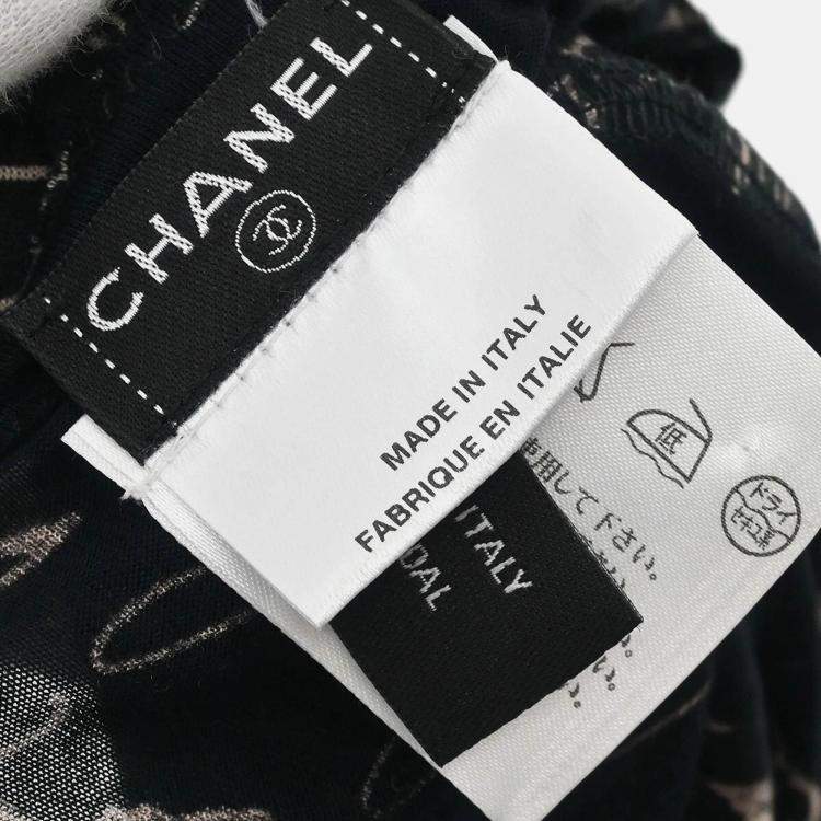 Pre Owned Chanel Black Modal Fabric Top Size 34