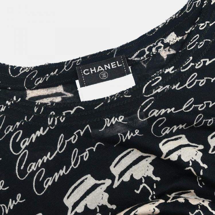 Pre Owned Chanel Black Modal Fabric Top Size 34