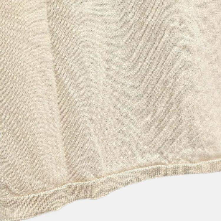 Pre Owned Chanel Beige Cashmere Sleeveless Tank Top Size 42