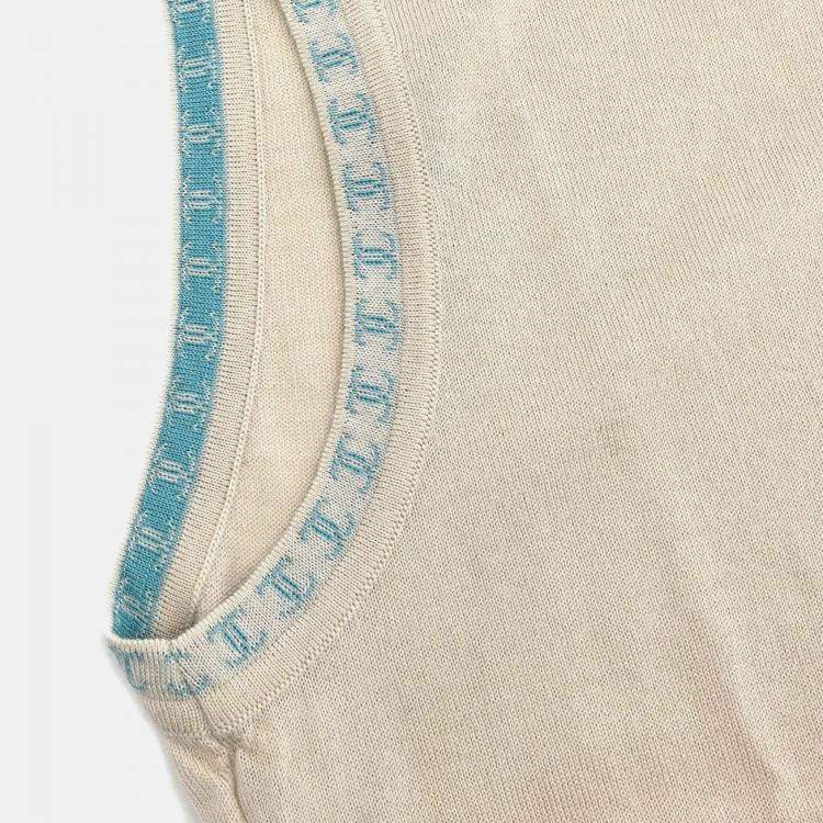 Pre Owned Chanel Beige Cashmere Sleeveless Tank Top Size 42