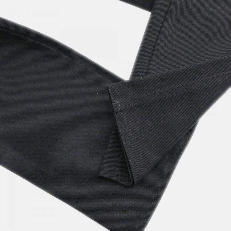 Pre Owned Chanel Black Cotton Pants Women Size 34