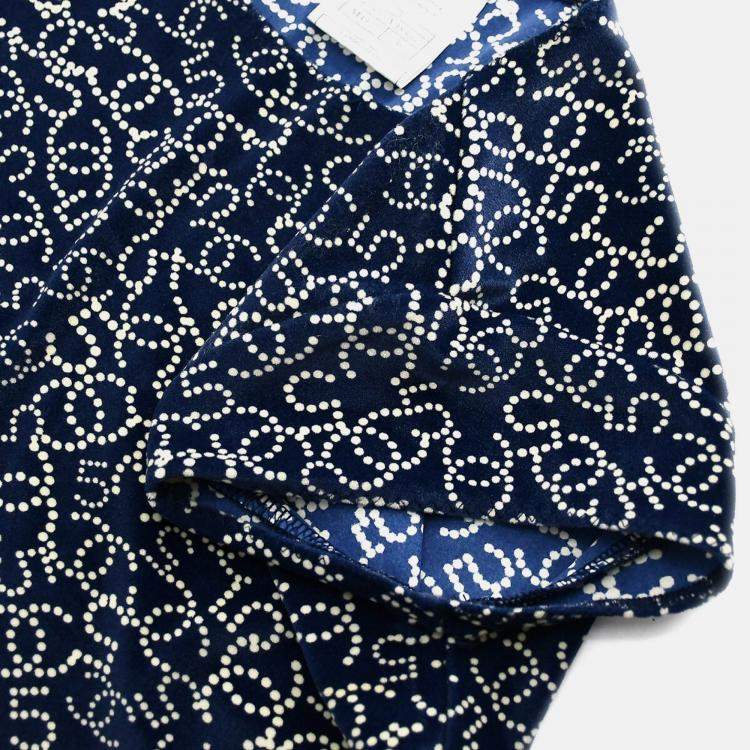 Pre Owned Chanel Navy Nylon Short Sleeve T-shirt Top Size 38