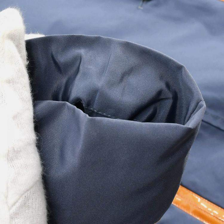 مملوكة مسبقًا Chanel Collarless Blue Nylon Single Breasted Jacket Women Size 40