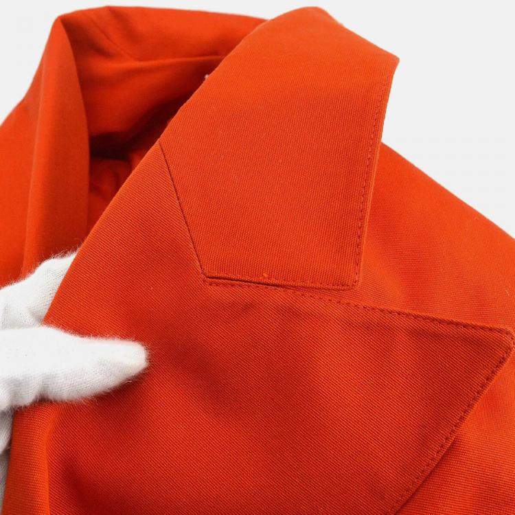 Pre Owned Chanel Red Fabric Jacket Size 36