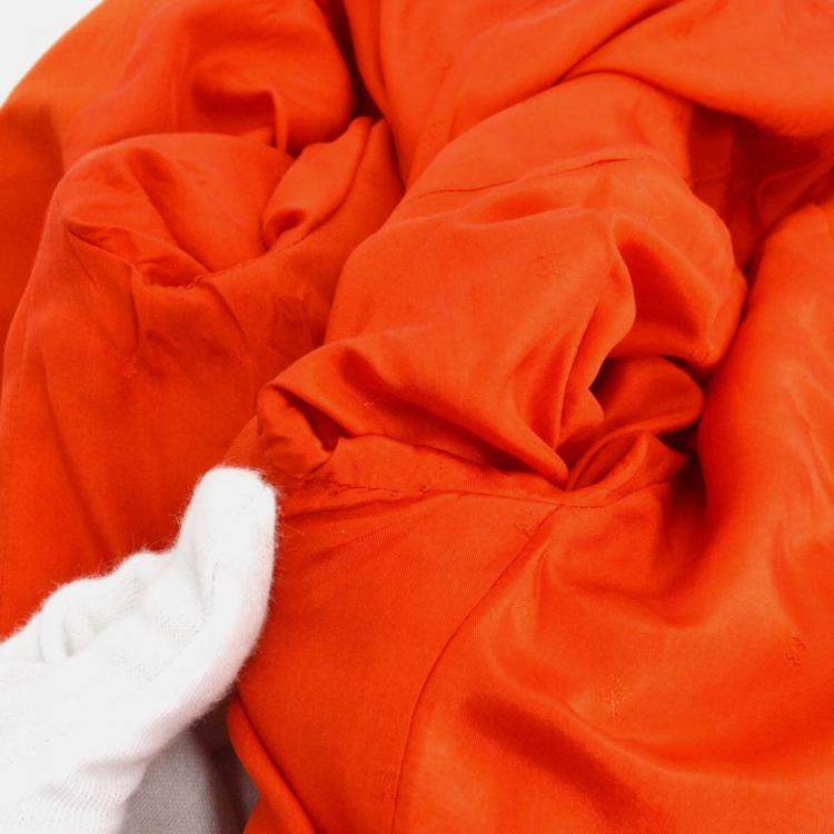 Pre Owned Chanel Red Fabric Jacket Size 36