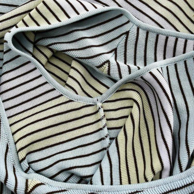 Pre Owned Chanel Sleeveless Multicolor Cotton Top Size 46