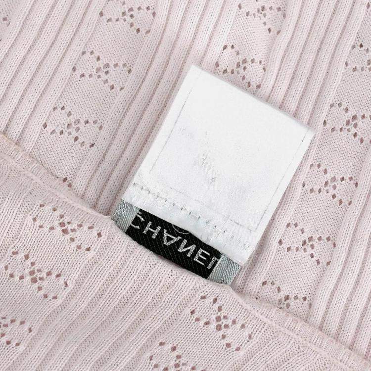 مملوكة مسبقًا Chanel Short Sleeve Top Pink Fabric Top Size 42