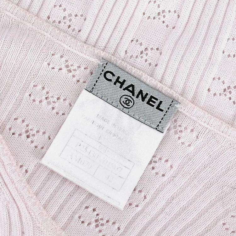 مملوكة مسبقًا Chanel Short Sleeve Top Pink Fabric Top Size 42