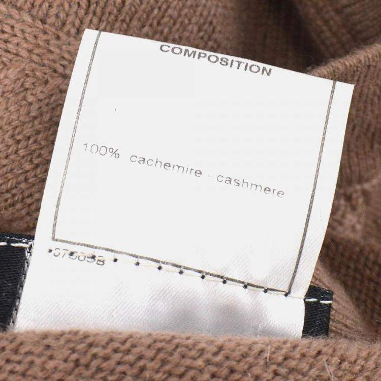 مملوكة مسبقًا Chanel Ensemble Cardigan Brown Knit Top Size 42