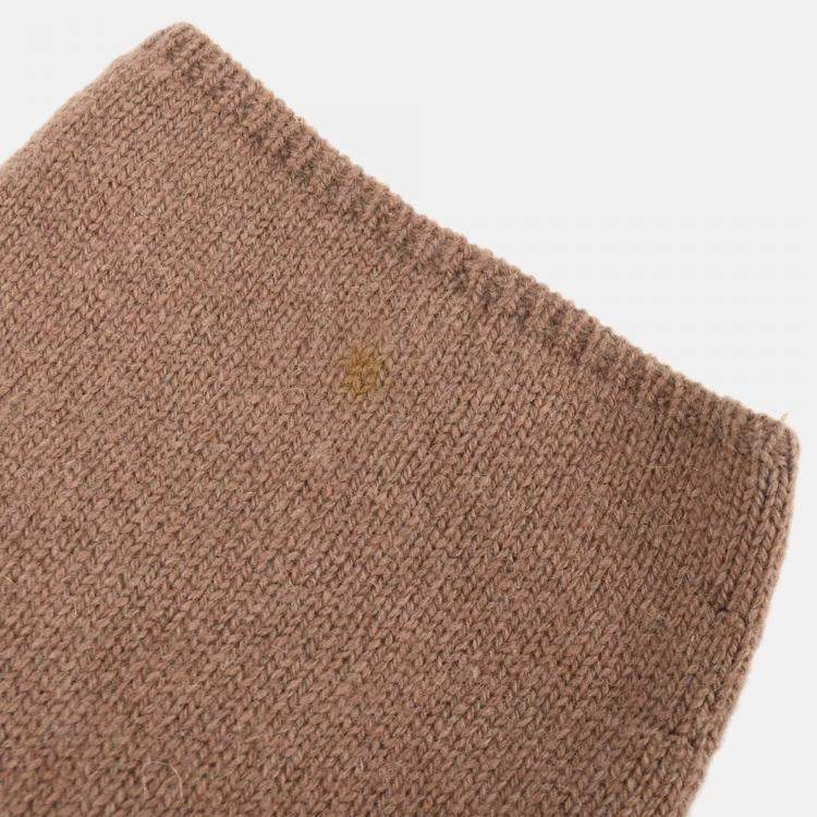 مملوكة مسبقًا Chanel Ensemble Cardigan Brown Knit Top Size 42