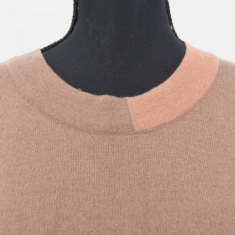 مملوكة مسبقًا Chanel Ensemble Cardigan Brown Knit Top Size 42