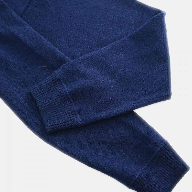 Pre Owned Chanel Sweater Navy Knit Top Size 34