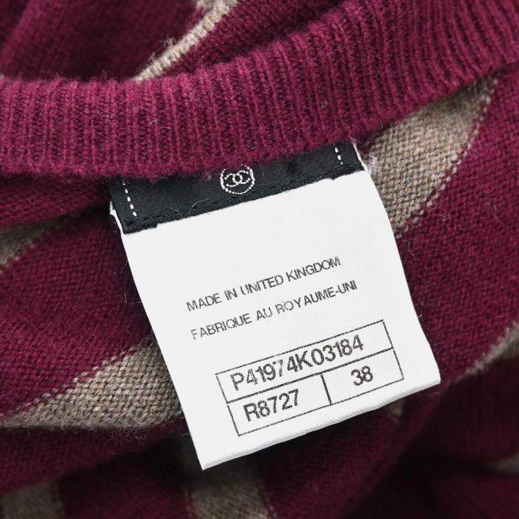Pre Owned Chanel Dress Bordeaux P41974K03184 #38