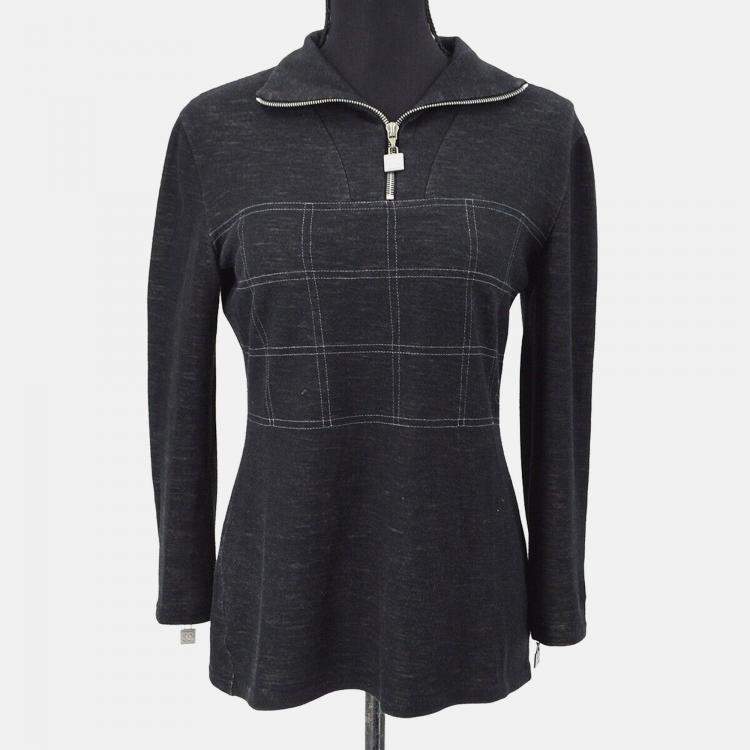 مملوكة مسبقًا Chanel Sport Line Long Sleeve Top Gray 03A #38