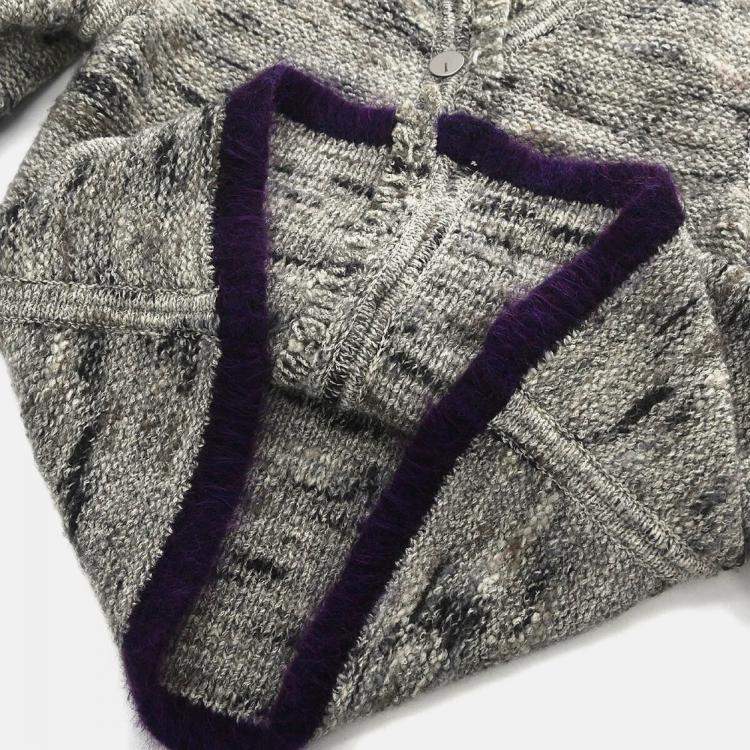 Pre Owned Chanel Collarless Jacket Gray 99A #42