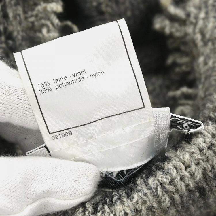 Pre Owned Chanel Collarless Jacket Gray 99A #42