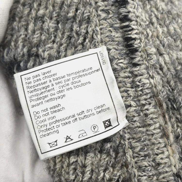 Pre Owned Chanel Collarless Jacket Gray 99A #42