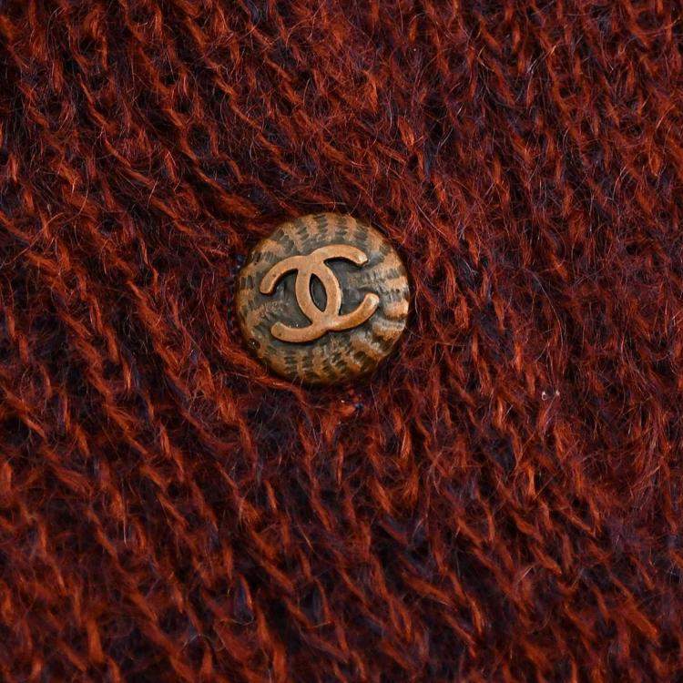 Pre Owned Chanel Sweater Top Brown 98A #38
