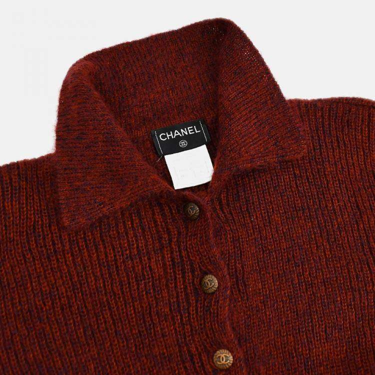 Pre Owned Chanel Sweater Top Brown 98A #38