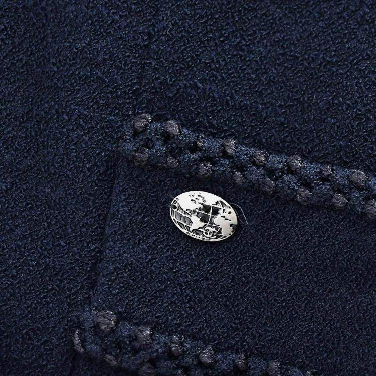 Pre Owned Chanel Sleeveless Dress Navy 08C #38