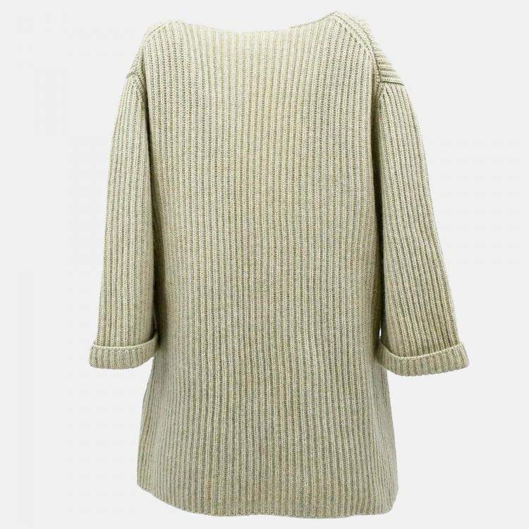 Pre Owned Chanel Sweater Gray Size 38