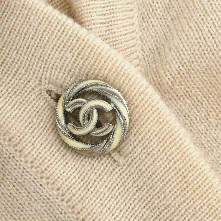 Pre Owned Chanel Cardigan Beige Size 36