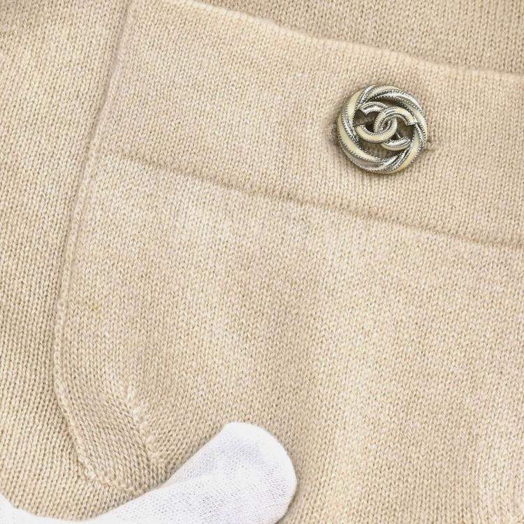Pre Owned Chanel Cardigan Beige Size 36