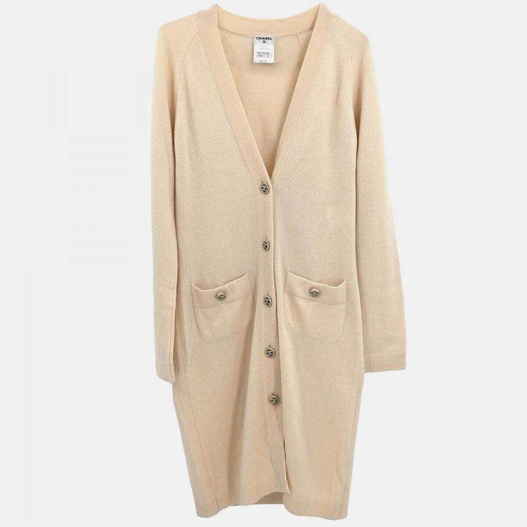 Pre Owned Chanel Cardigan Beige Size 36