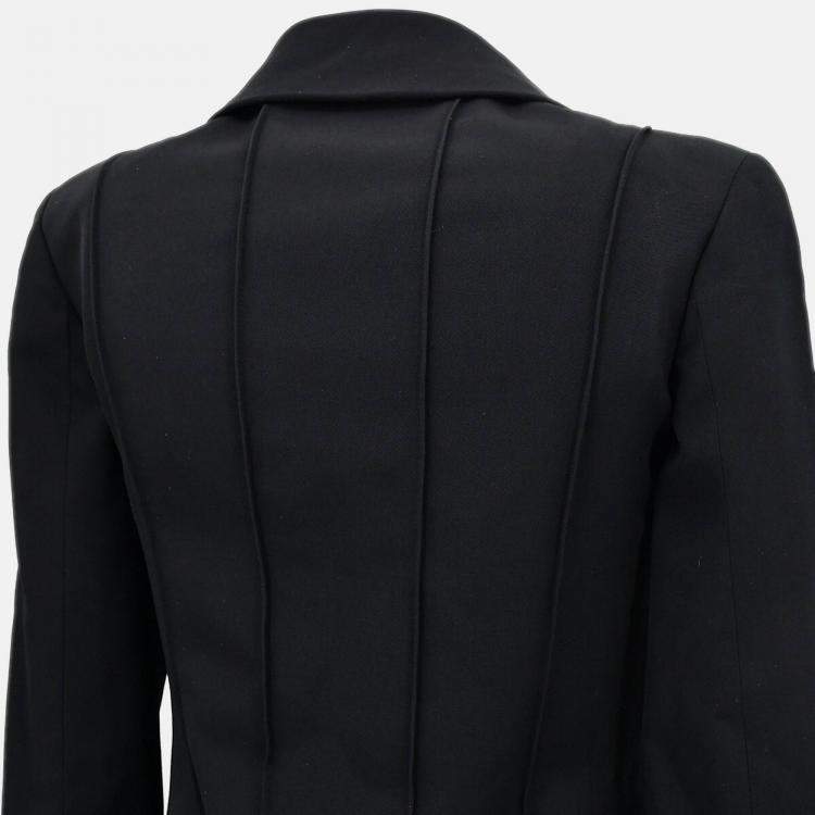 Pre Owned Chanel Single Breasted Jacket Black Size 34