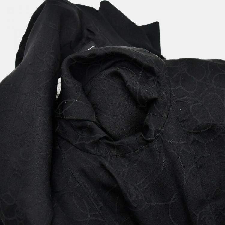 Pre Owned Chanel Single Breasted Jacket Black Size 34