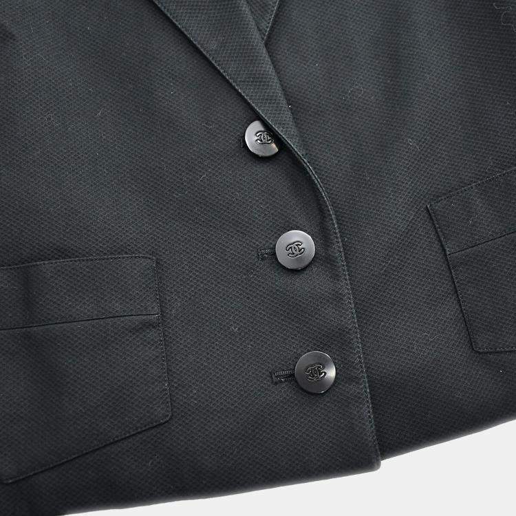 Pre Owned Chanel Setup Suit Jacket Skirt Black 98S #36