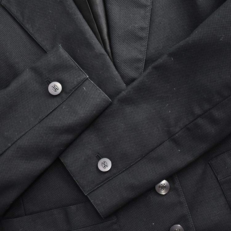 Pre Owned Chanel Setup Suit Jacket Skirt Black 98S #36