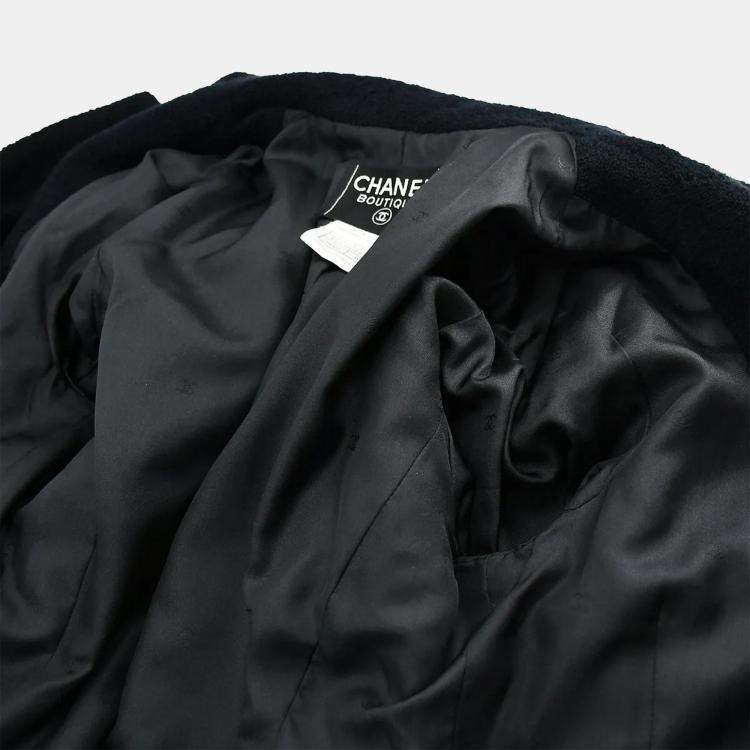 مملوكة مسبقًا Chanel Single Breasted Jacket Black #38