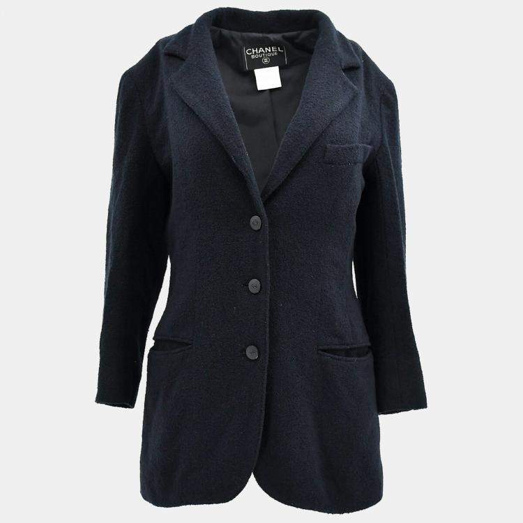 مملوكة مسبقًا Chanel Single Breasted Jacket Black #38