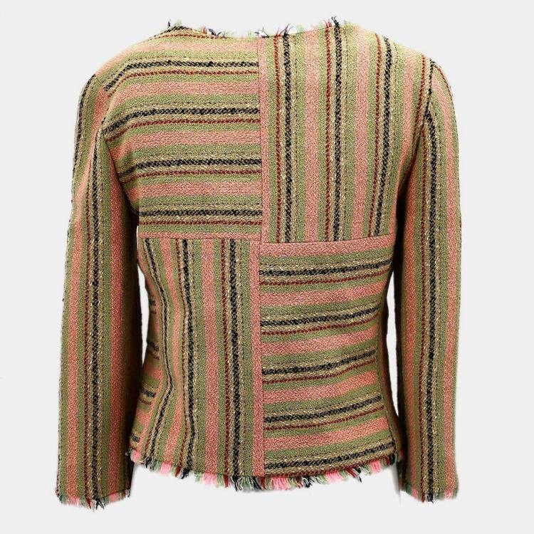 مملوكة مسبقًا Chanel Single Breasted Collarless Jacket Beige #34