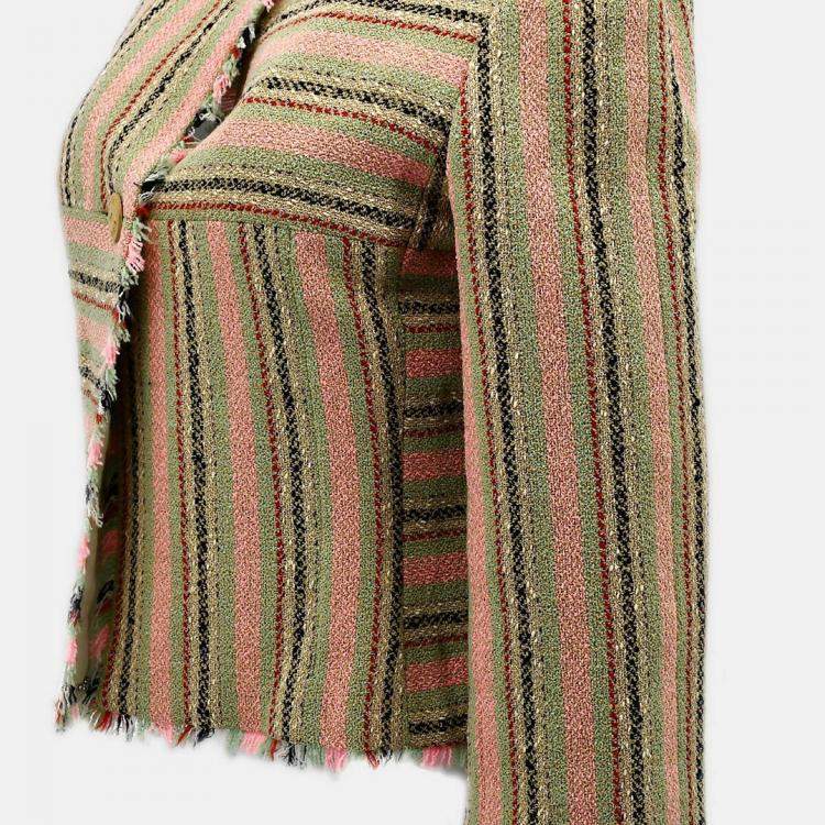 مملوكة مسبقًا Chanel Single Breasted Collarless Jacket Beige #34