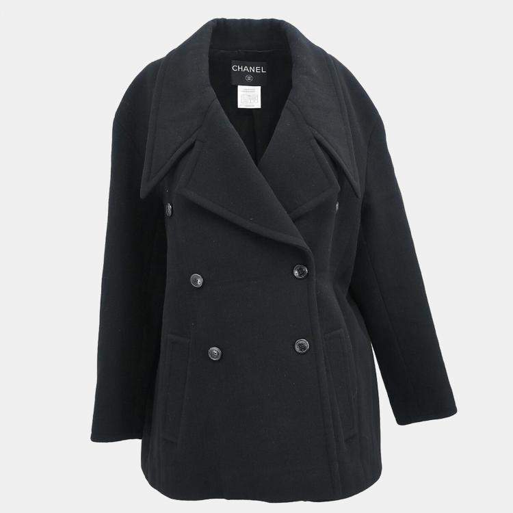 مملوكة مسبقًا Chanel Double Breasted Jacket Black 98A #38