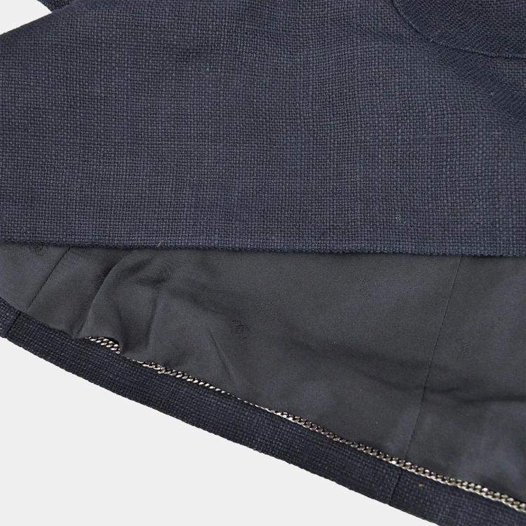Pre Owned Chanel Single Breasted Jacket Black 98C #38