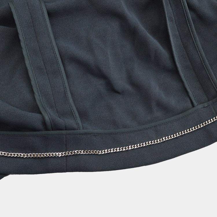 Pre Owned Chanel Single Breasted Jacket Gray 98C #44