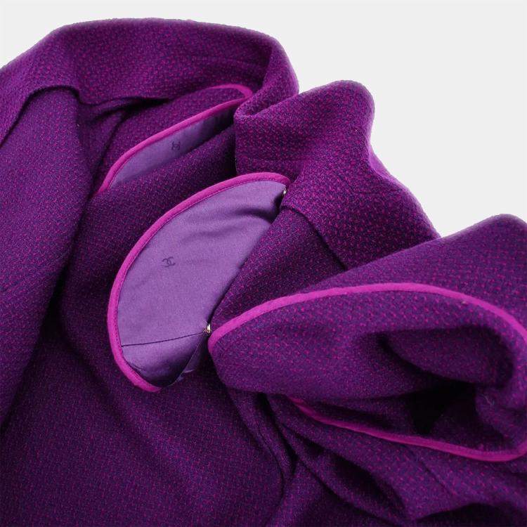 Pre Owned Chanel Setup Suit Jacket Dress Purple 95A #38