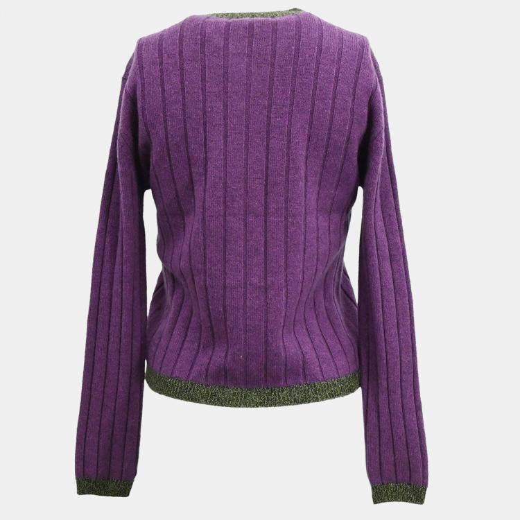 مملوكة مسبقًا Chanel Cardigan Purple 