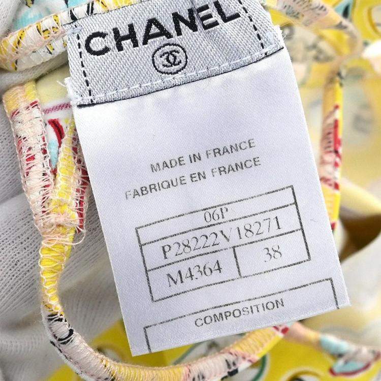 Pre Owned Chanel Sleeveless Top Camisole Yellow 