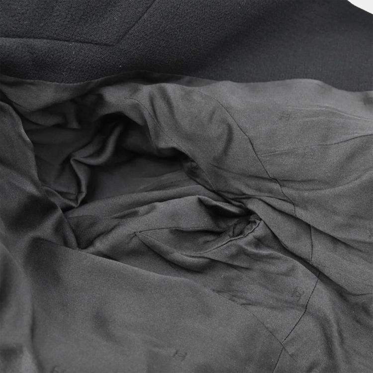 Pre Owned Chanel Single Breasted Jacket Black 