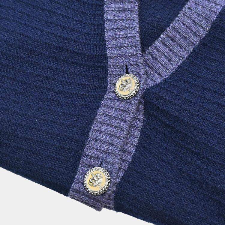 Pre Owned Chanel Cardigan Navy Blue