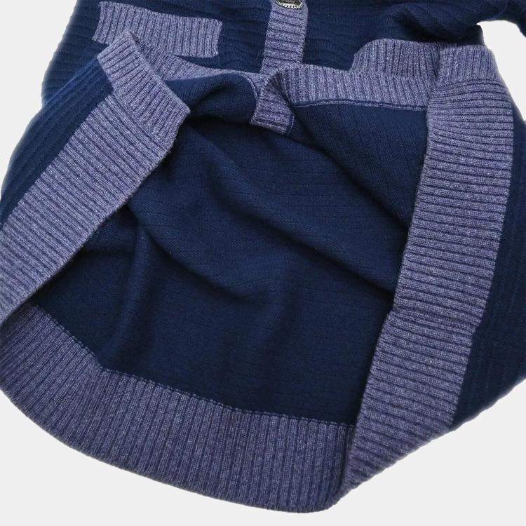 Pre Owned Chanel Cardigan Navy Blue