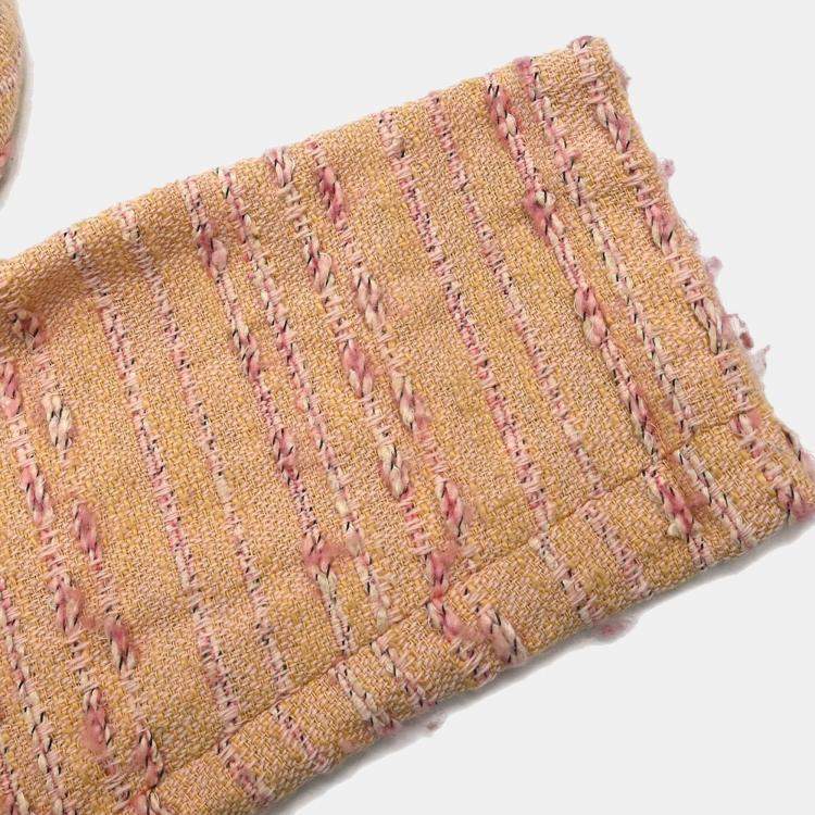 Pre Owned Chanel Single Breasted Jacket Pink 