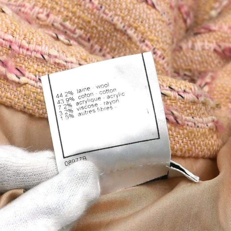 Pre Owned Chanel Single Breasted Jacket Pink 