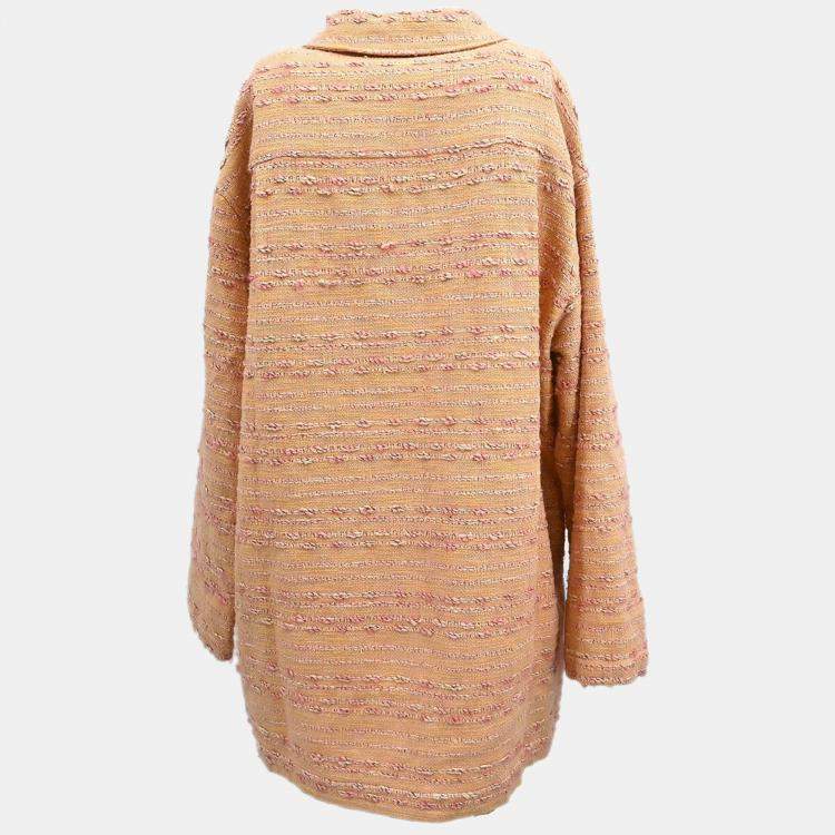 Pre Owned Chanel Single Breasted Jacket Pink 