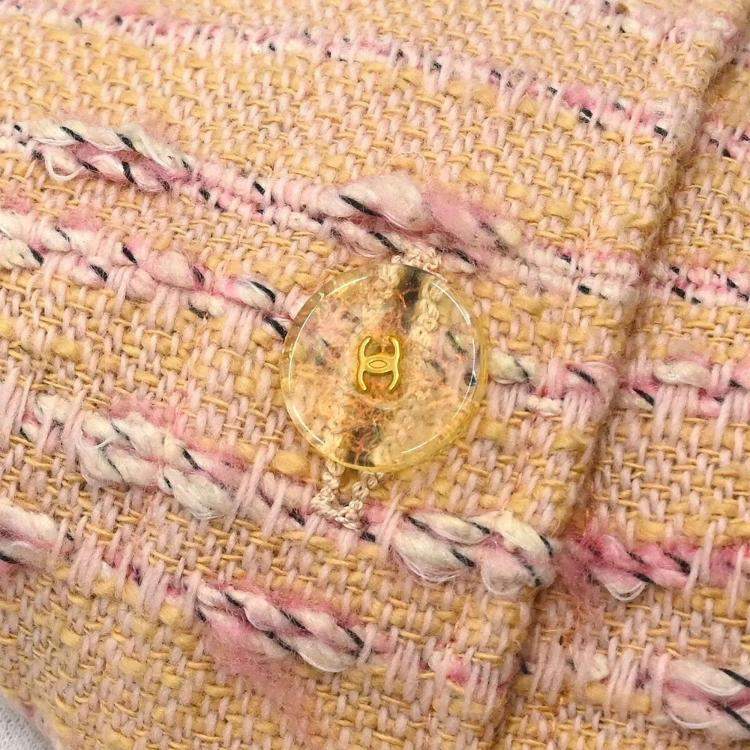 Pre Owned Chanel Single Breasted Jacket Pink 