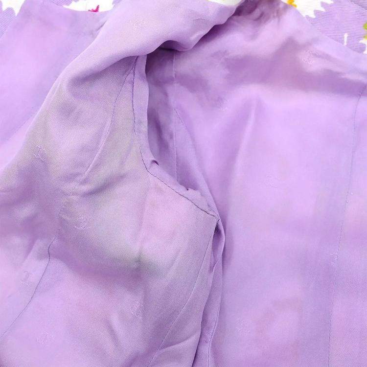 Pre Owned Chanel Setup Suit Jacket Sleeveless Camisole Dress Purple #38